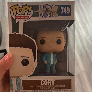 Funko Pop Cory Figure with Blue Outfit and Brown Hair